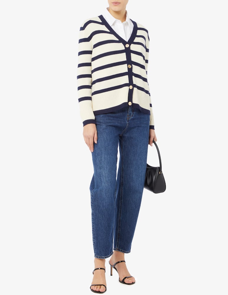 Rinascente Collection Cardigan con scollo a v a righe - immagine 2 Rinascente Collection Cardigan con scollo a v a righe - immagine 2