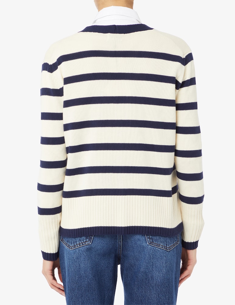 Rinascente Collection Cardigan con scollo a v a righe - immagine 3 Rinascente Collection Cardigan con scollo a v a righe - immagine 3