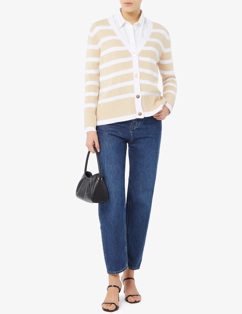 Rinascente Collection Cardigan con scollo a v a righe - immagine 2 Rinascente Collection Cardigan con scollo a v a righe - immagine 2