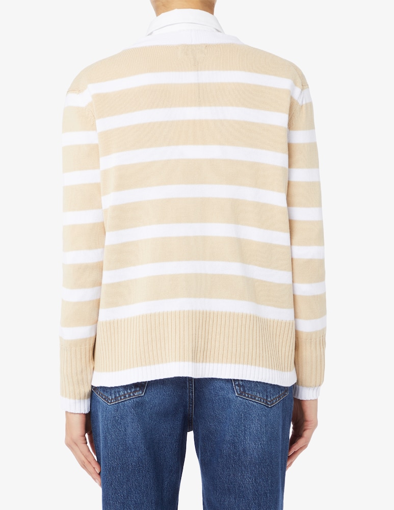 Rinascente Collection Cardigan con scollo a v a righe - immagine 3 Rinascente Collection Cardigan con scollo a v a righe - immagine 3
