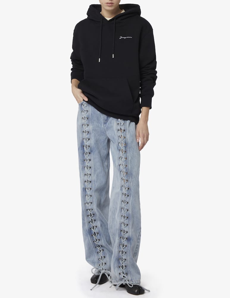 Jacquemus Felpa con cappuccio la brode logo - immagine 2 Jacquemus Felpa con cappuccio la brode logo - immagine 2