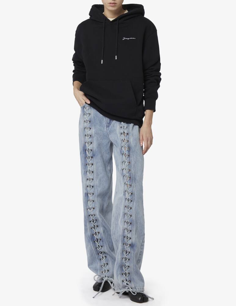 rinascente Jacquemus Felpa con cappuccio la brode logo