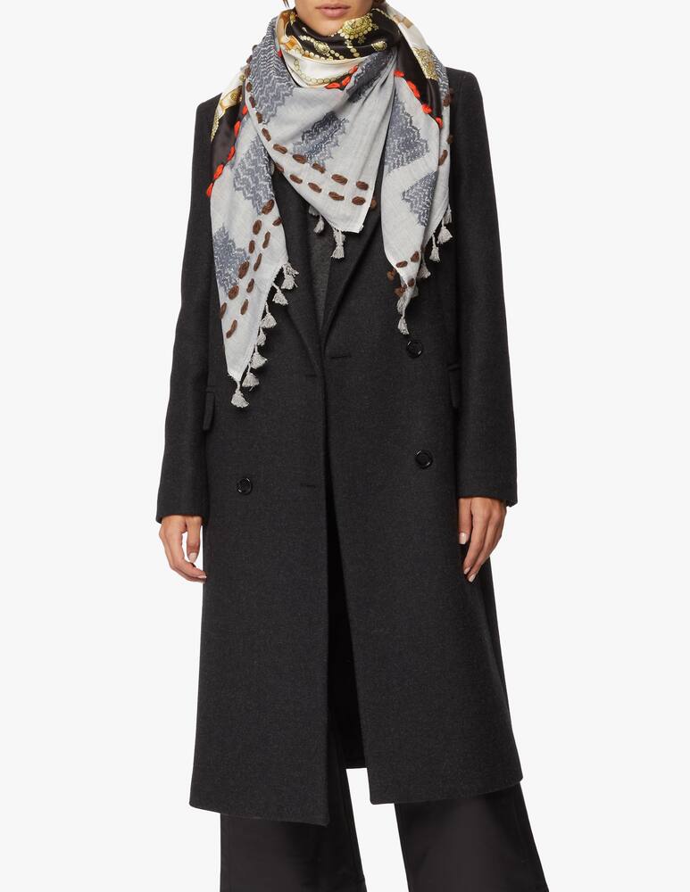 rinascente 5 min. Sciarpa in misto cotone kefiah doppiata