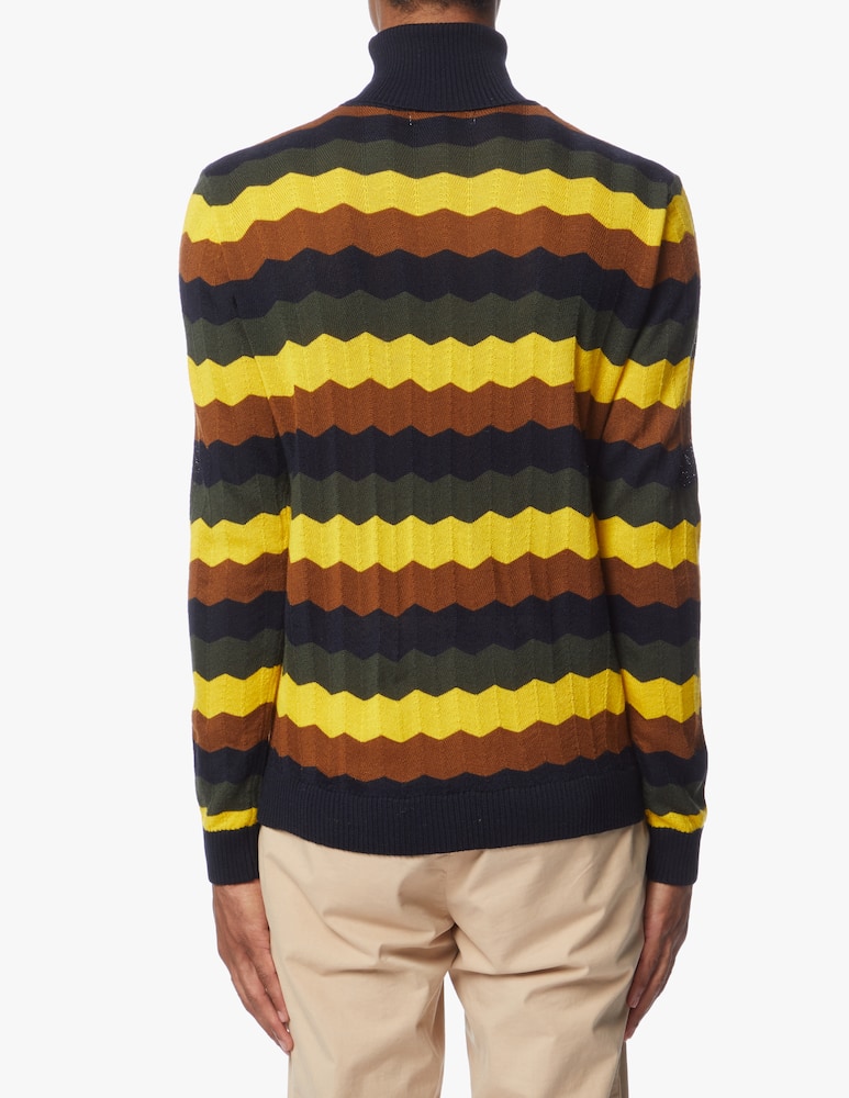 Manuel Ritz Multicolor zig zag turtleneck - picture 3 Manuel Ritz Multicolor zig zag turtleneck - picture 3