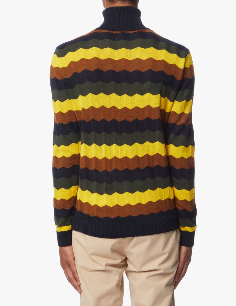 rinascente Manuel Ritz Multicolor zig zag turtleneck