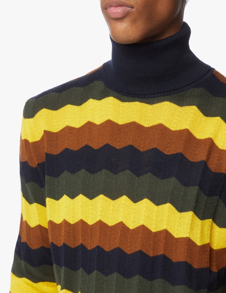Manuel Ritz Multicolor zig zag turtleneck - picture 5 Manuel Ritz Multicolor zig zag turtleneck - picture 5