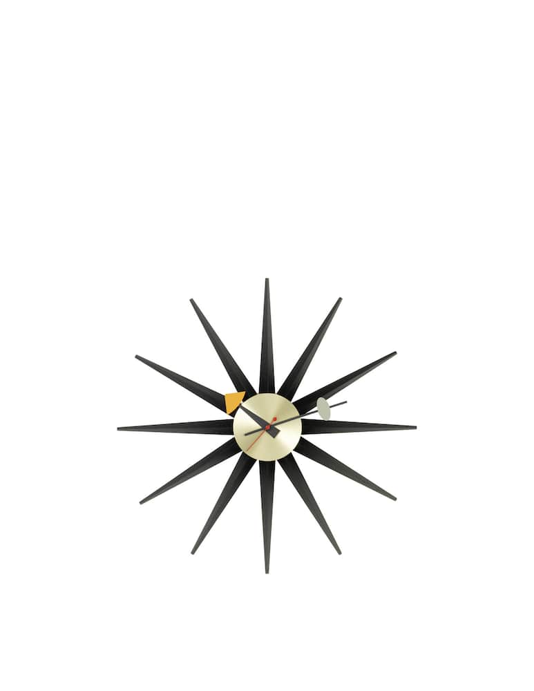 Vitra Sunburst Clock nero ottone - immagine 1 Vitra Sunburst Clock nero ottone - immagine 1