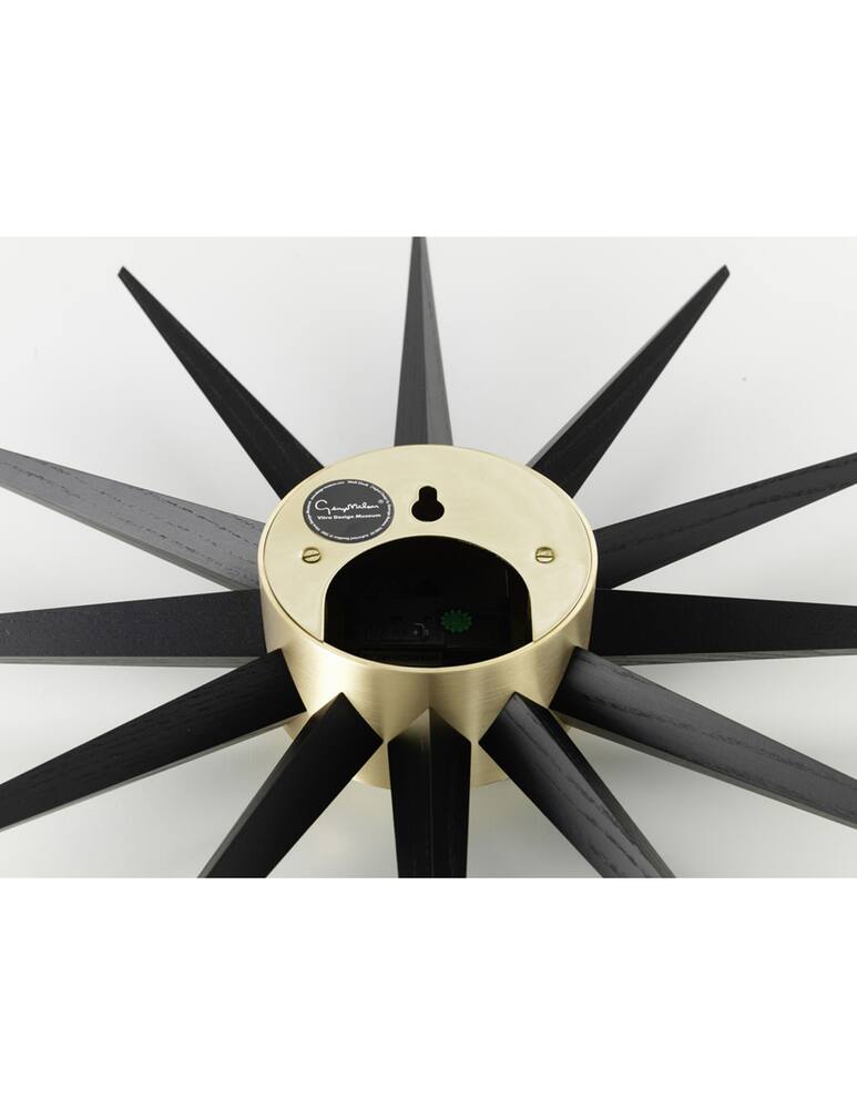 rinascente Vitra Sunburst Clock nero ottone - Nero