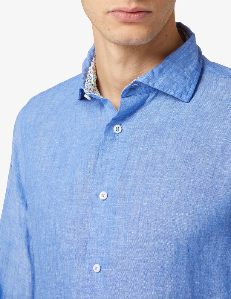 rinascente Altemflower Contrast linen shirt
