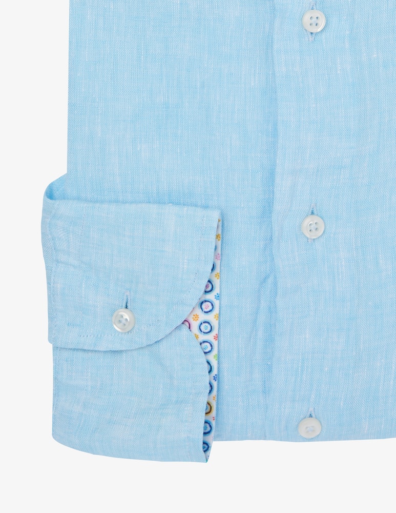 rinascente Altemflower Contrast linen shirt