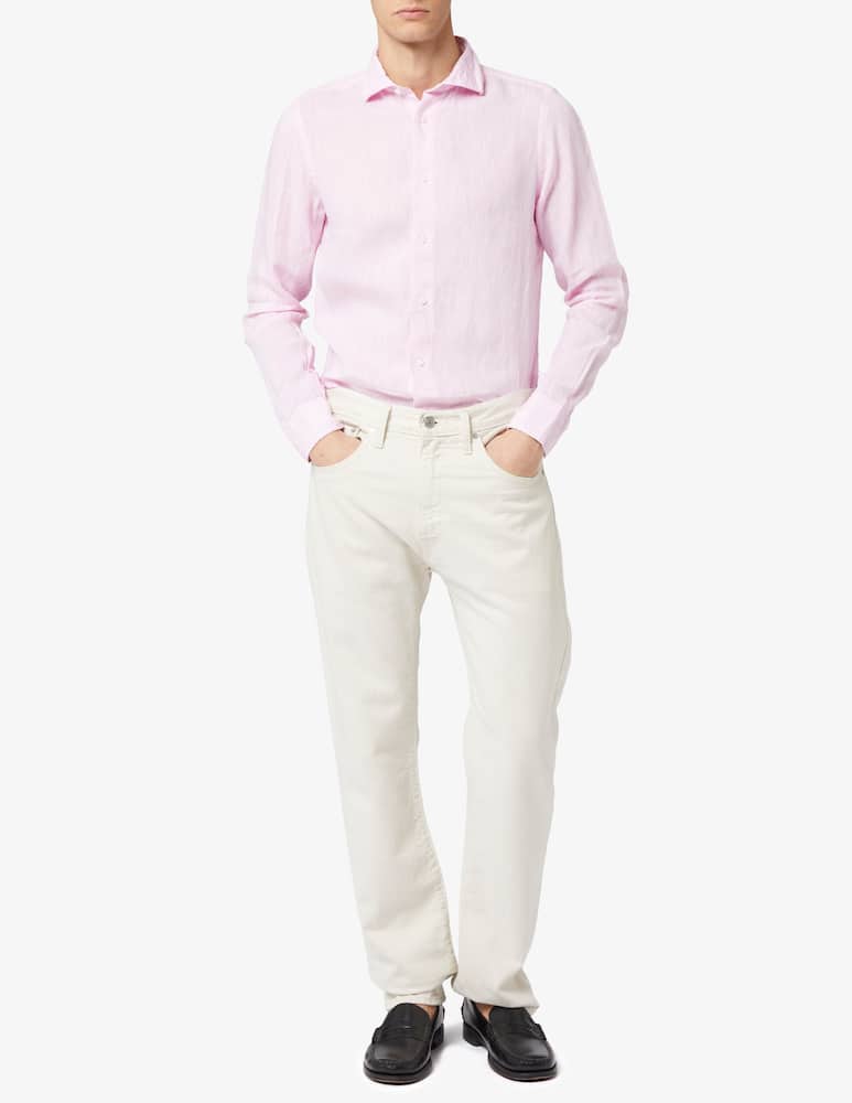 Altemflower Camicia lino contrasto - immagine 2