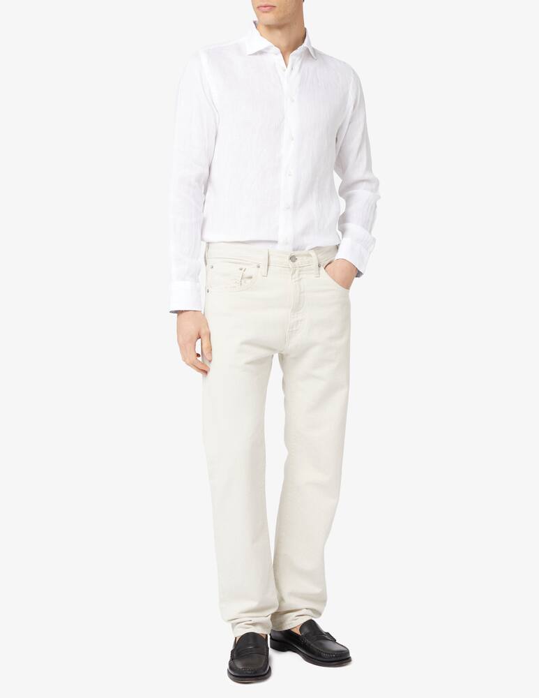 rinascente Altemflower Camicia lino contrasto