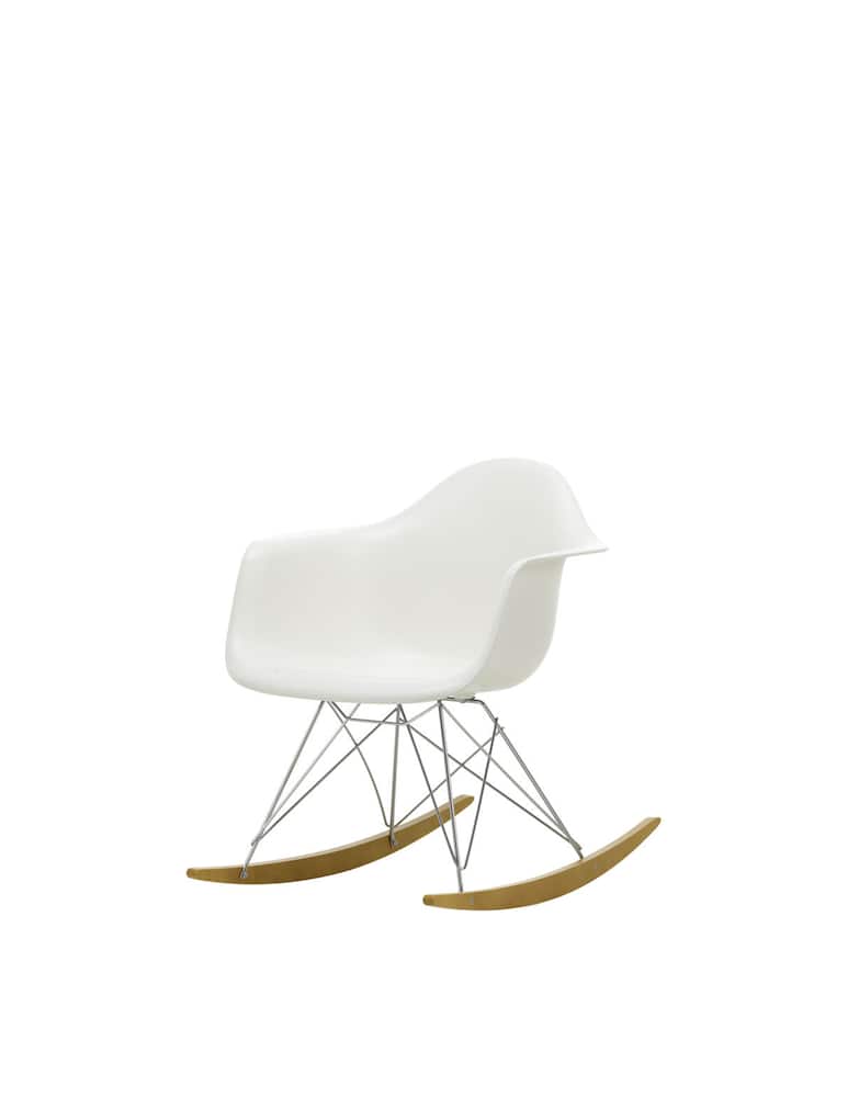 rinascente Vitra Sedia a dondolo Eames Plastic Armchair RAR - Bianco
