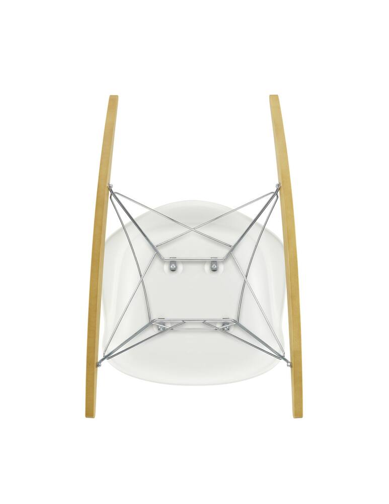 rinascente Vitra Sedia a dondolo Eames Plastic Armchair RAR - Bianco