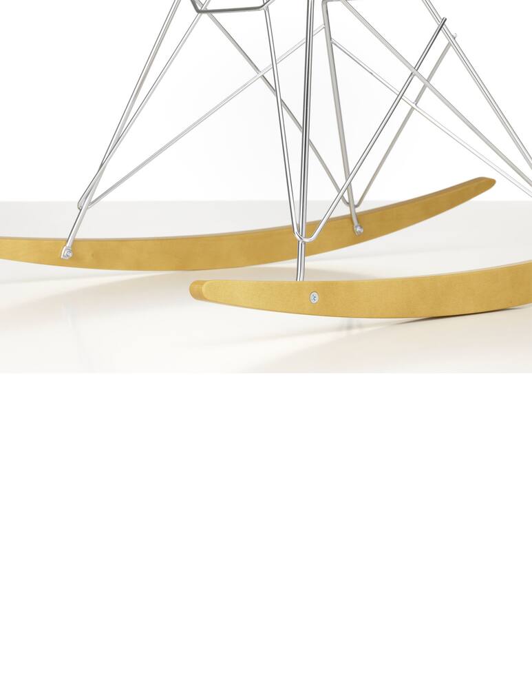 rinascente Vitra Sedia a dondolo Eames Plastic Armchair RAR - Bianco