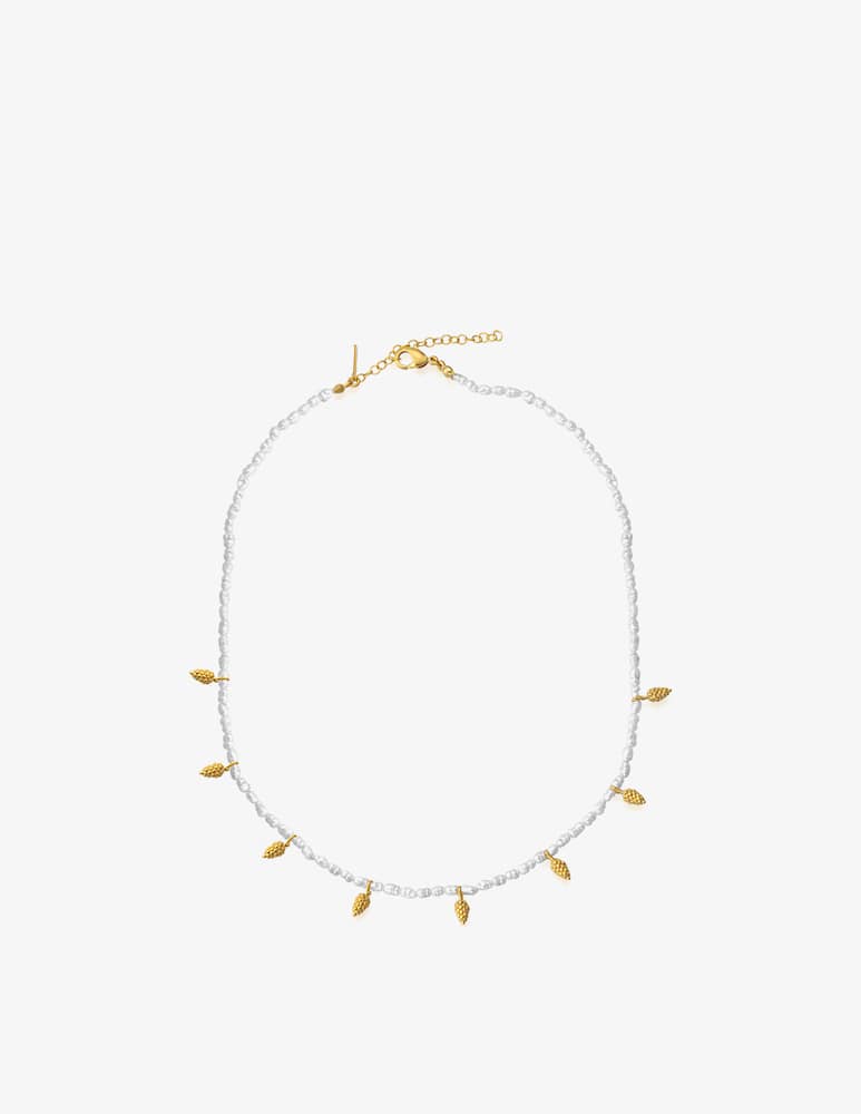 rinascente Peracas Beaded leaf necklace