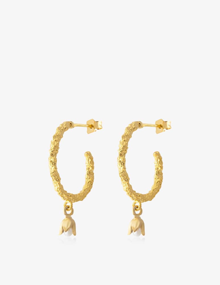 rinascente Peracas Lily hoop earrings with charm