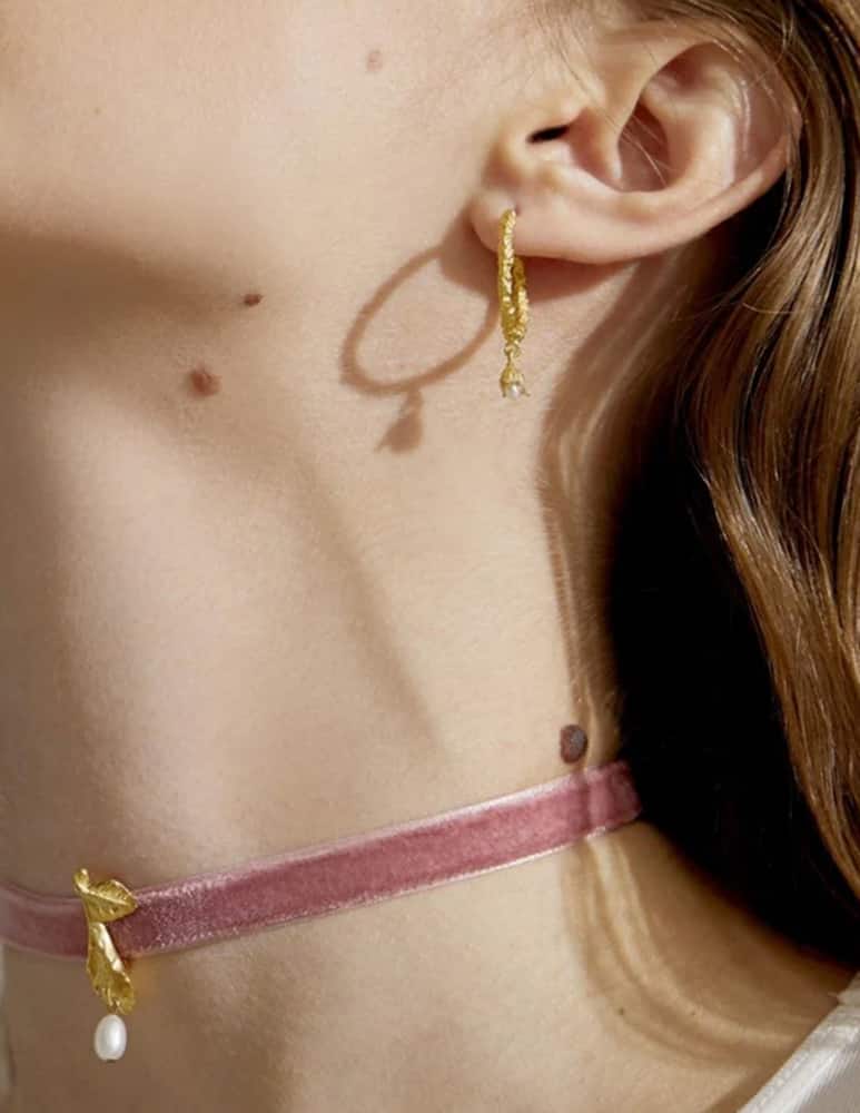 rinascente Peracas Lily hoop earrings with charm