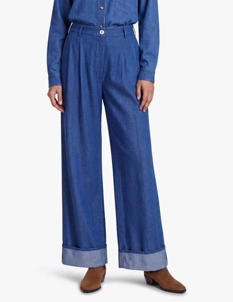 rinascente Face to Face Style Pantalone palazzo effetto denim