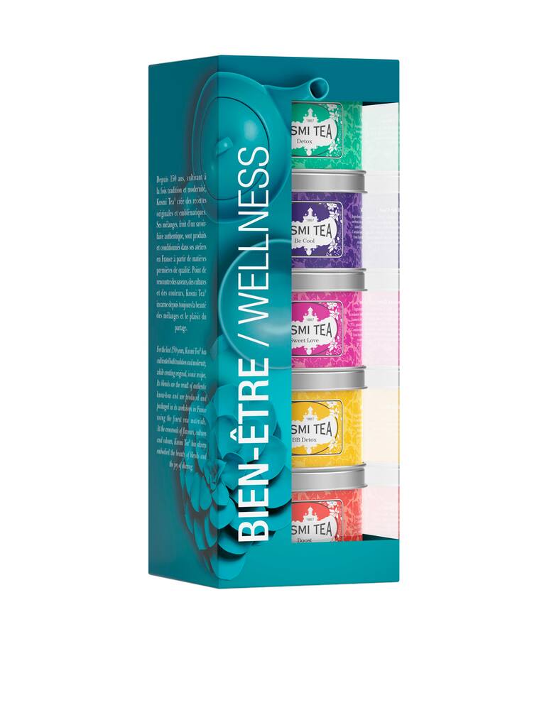 rinascente Kusmi Green Teas  - box set of 5 tea miniature and infusers