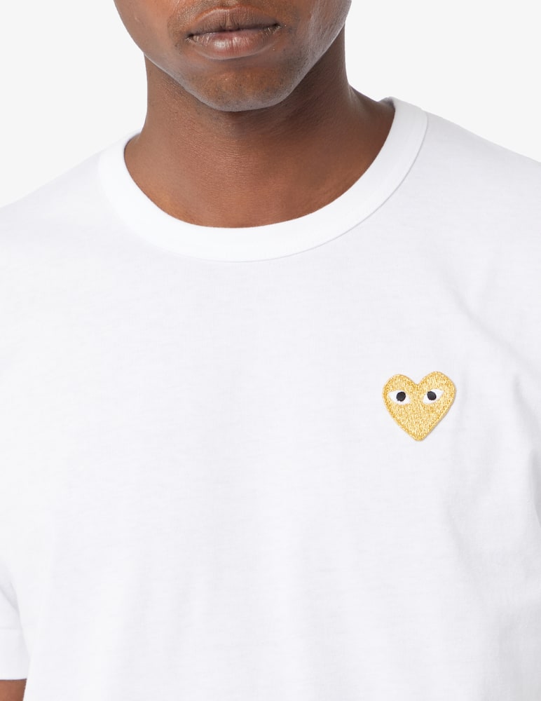 rinascente Comme des Garçons Play Small heart gold t-shirt