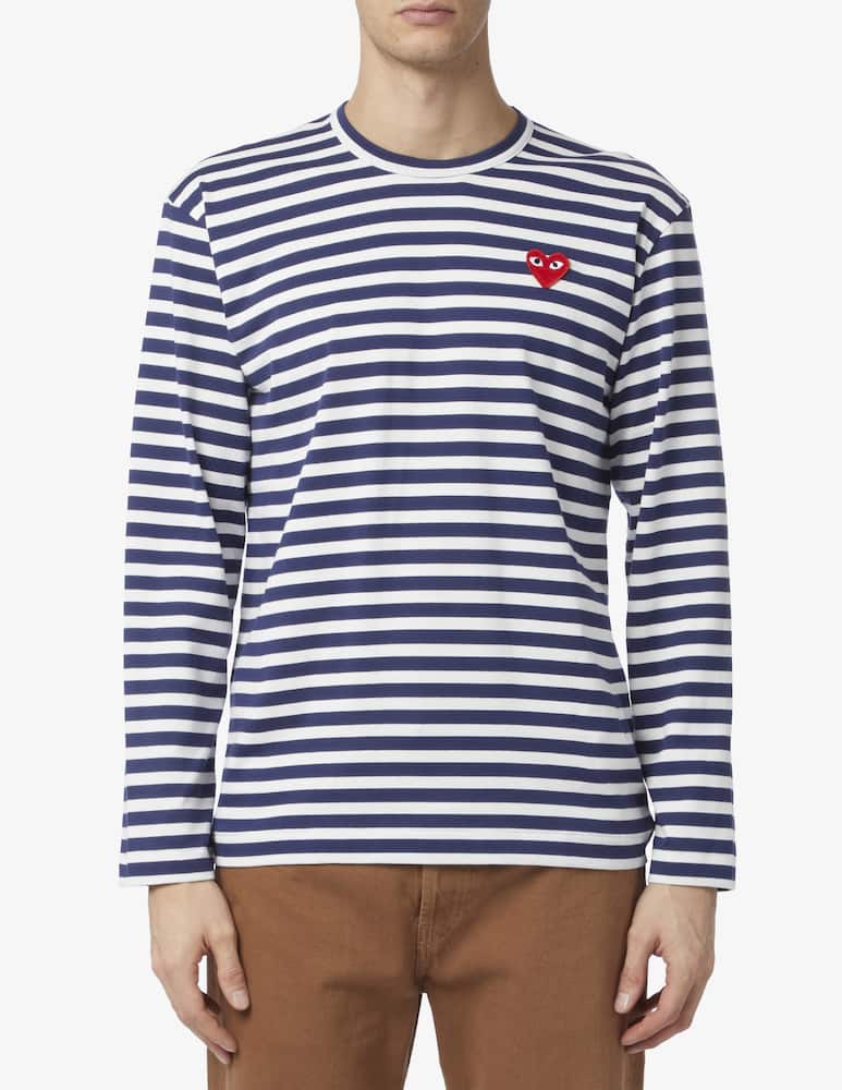 Comme des Garçons Play Maglietta maniche lunghe a righe - immagine 1 Comme des Garçons Play Maglietta maniche lunghe a righe - immagine 1