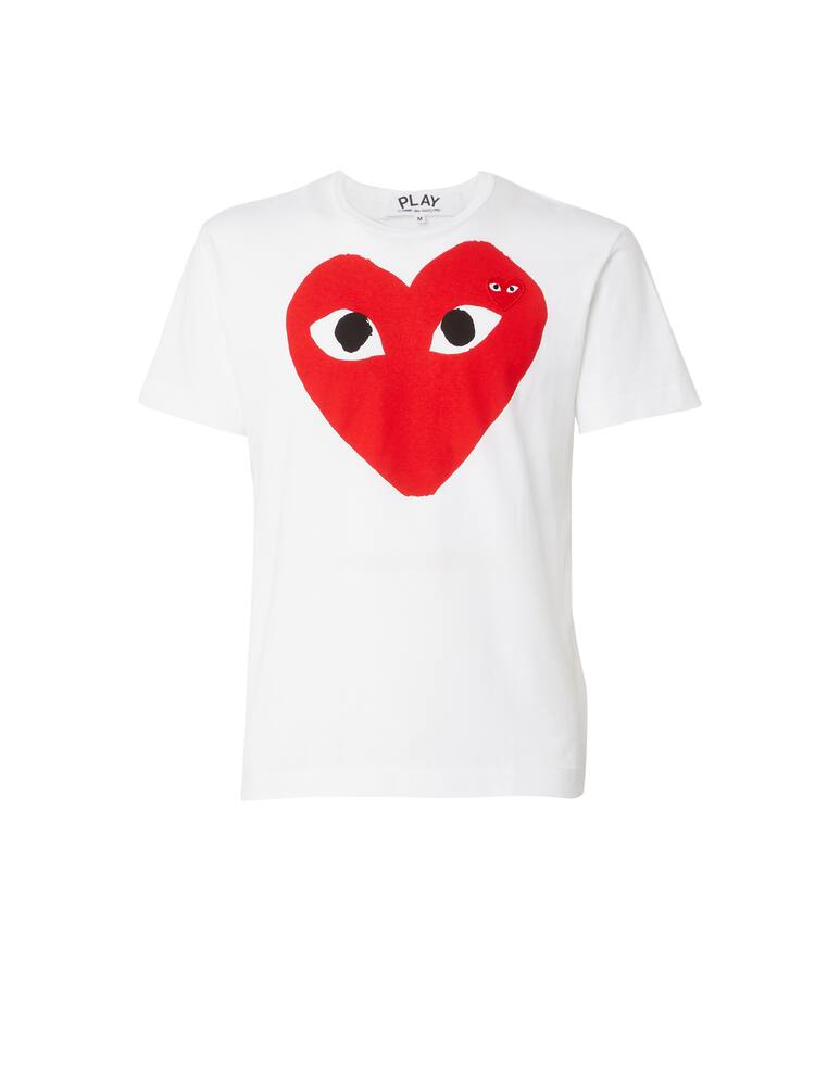 rinascente Comme des Garçons Play Play large double heart logo t-shirt 
