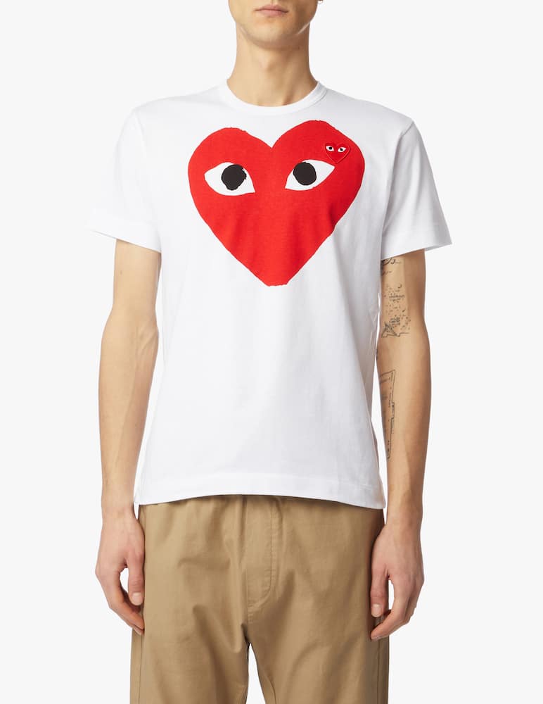 Comme des Garçons Play T-shirt play con doppio cuore - immagine 1 Comme des Garçons Play T-shirt play con doppio cuore - immagine 1