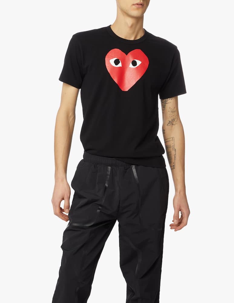 rinascente Comme des Garçons Play T-shirt play con logo a cuore grande 