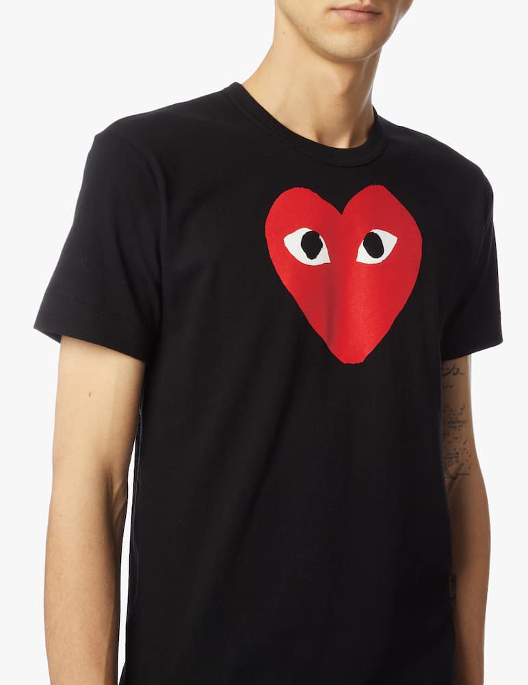 rinascente Comme des Garçons Play T-shirt play con logo a cuore grande 
