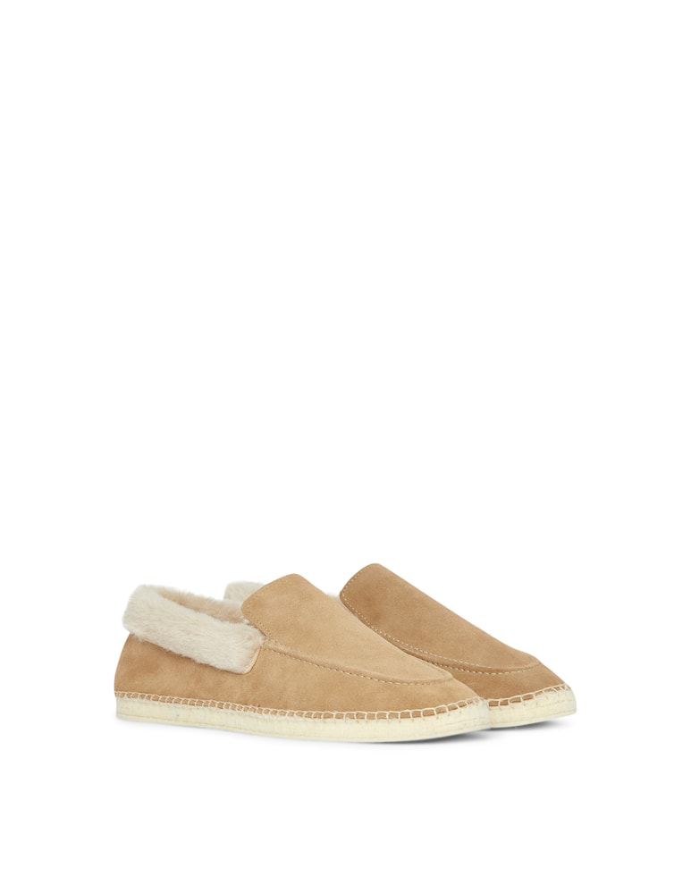 rinascente Manebì Mocassino aspen in suede con eco pelliccia