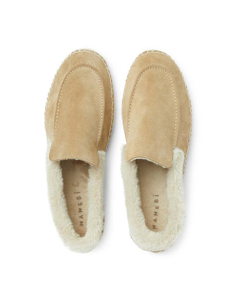 rinascente Manebì Mocassino aspen in suede con eco pelliccia