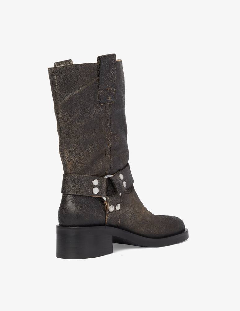 rinascente Strategia Washed suede combat boots