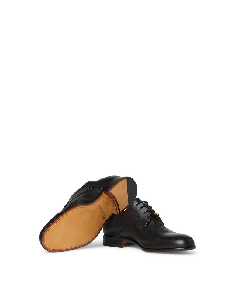 rinascente Moreschi Black calfskin derby shoes