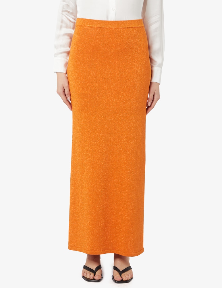 Rinascente Collection Pink Label Lurex maxi skirt with slit - picture 1 Rinascente Collection Pink Label Lurex maxi skirt with slit - picture 1