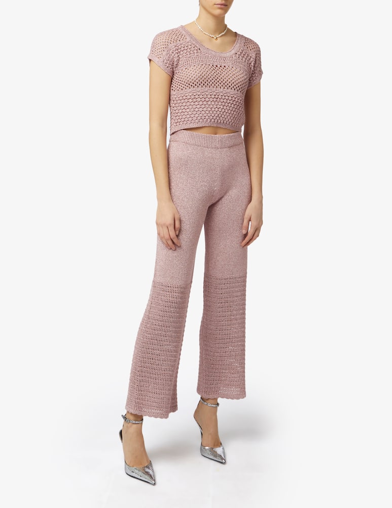 Rinascente Collection Pink Label Pantaloni lurex in viscosa - immagine 2 Rinascente Collection Pink Label Pantaloni lurex in viscosa - immagine 2