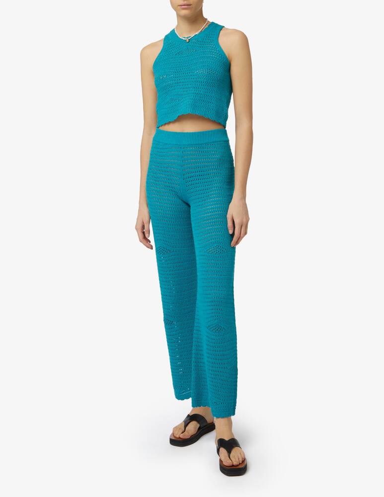 rinascente Rinascente Collection Pink Label Top crochet in misto cotone