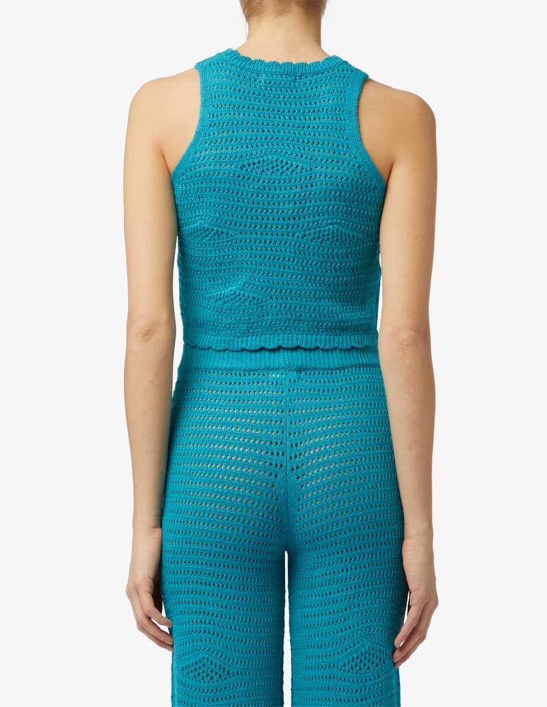 rinascente Rinascente Collection Pink Label Top crochet in misto cotone