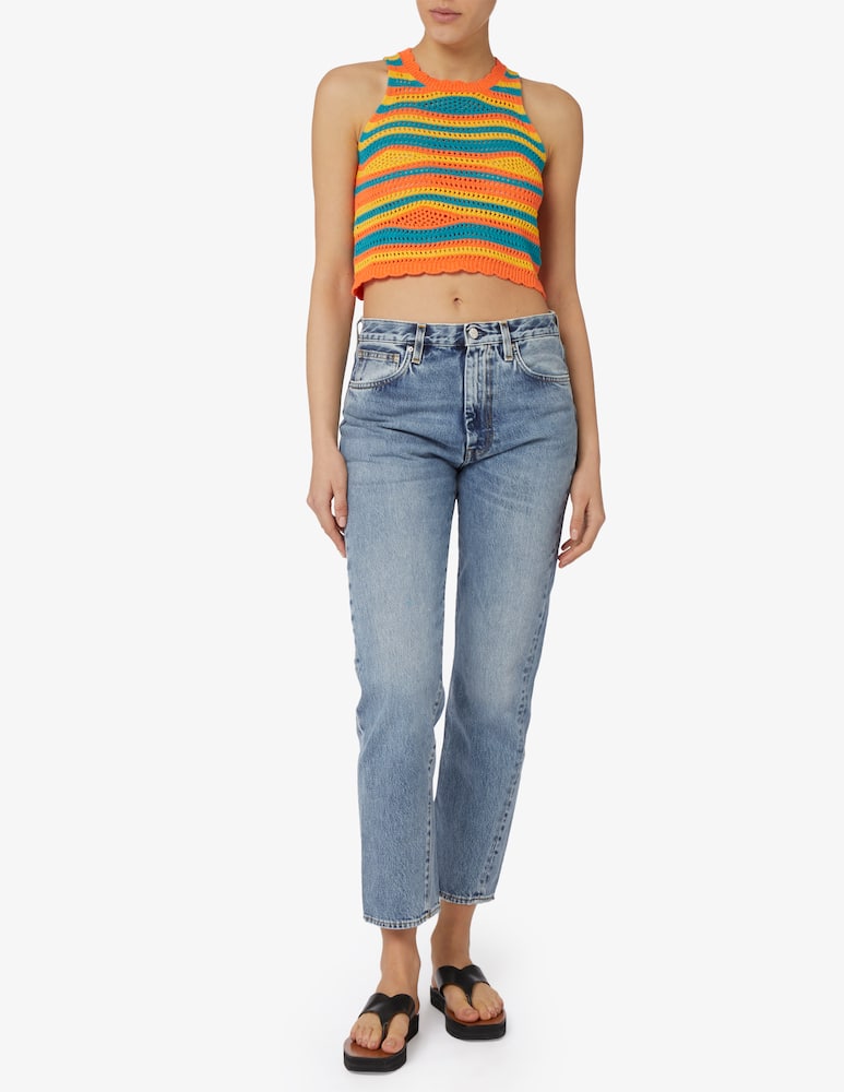 rinascente Rinascente Collection Pink Label Top crochet in misto cotone