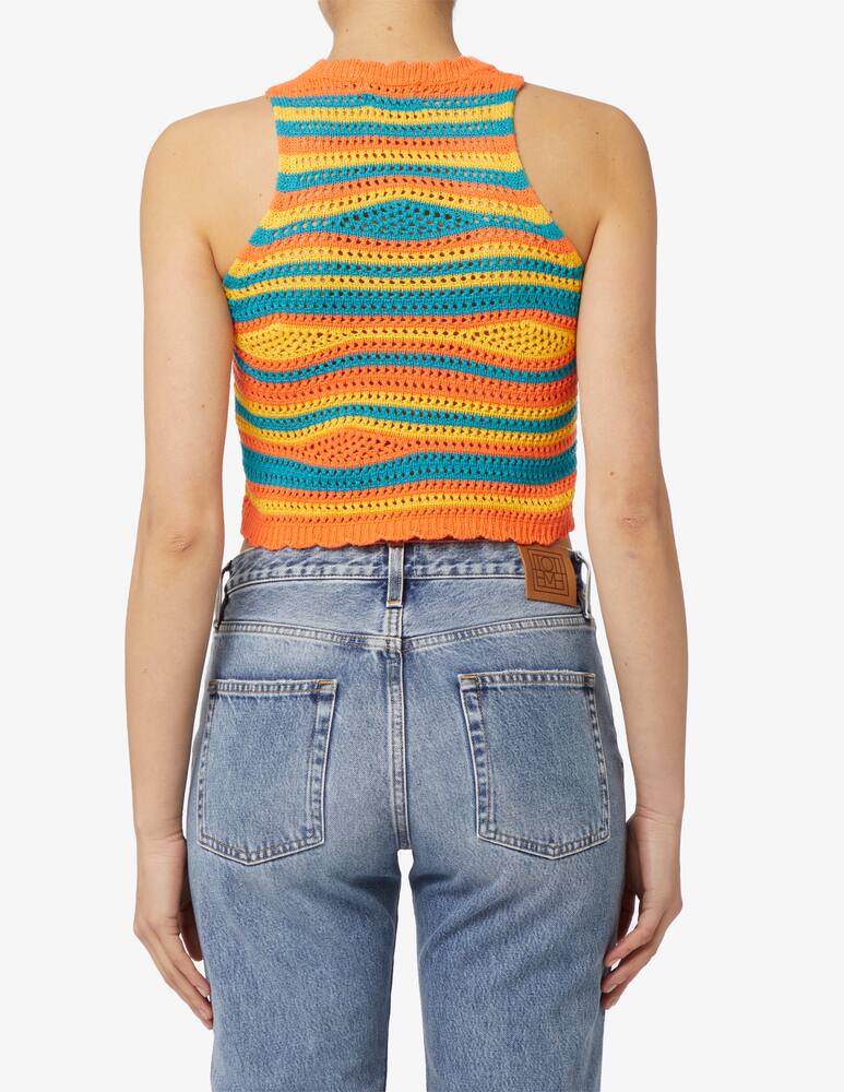 rinascente Rinascente Collection Pink Label Top crochet in misto cotone