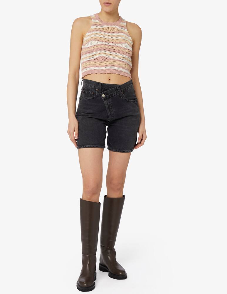 rinascente Rinascente Collection Pink Label Top crochet in misto cotone