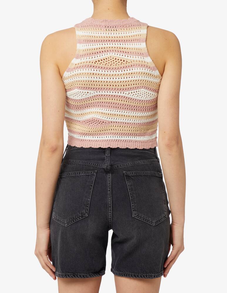 rinascente Rinascente Collection Pink Label Top crochet in misto cotone