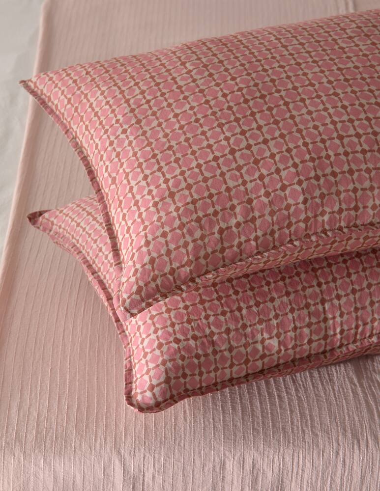 rinascente Society Nap Grid Pillow Cases Set 2Pcs