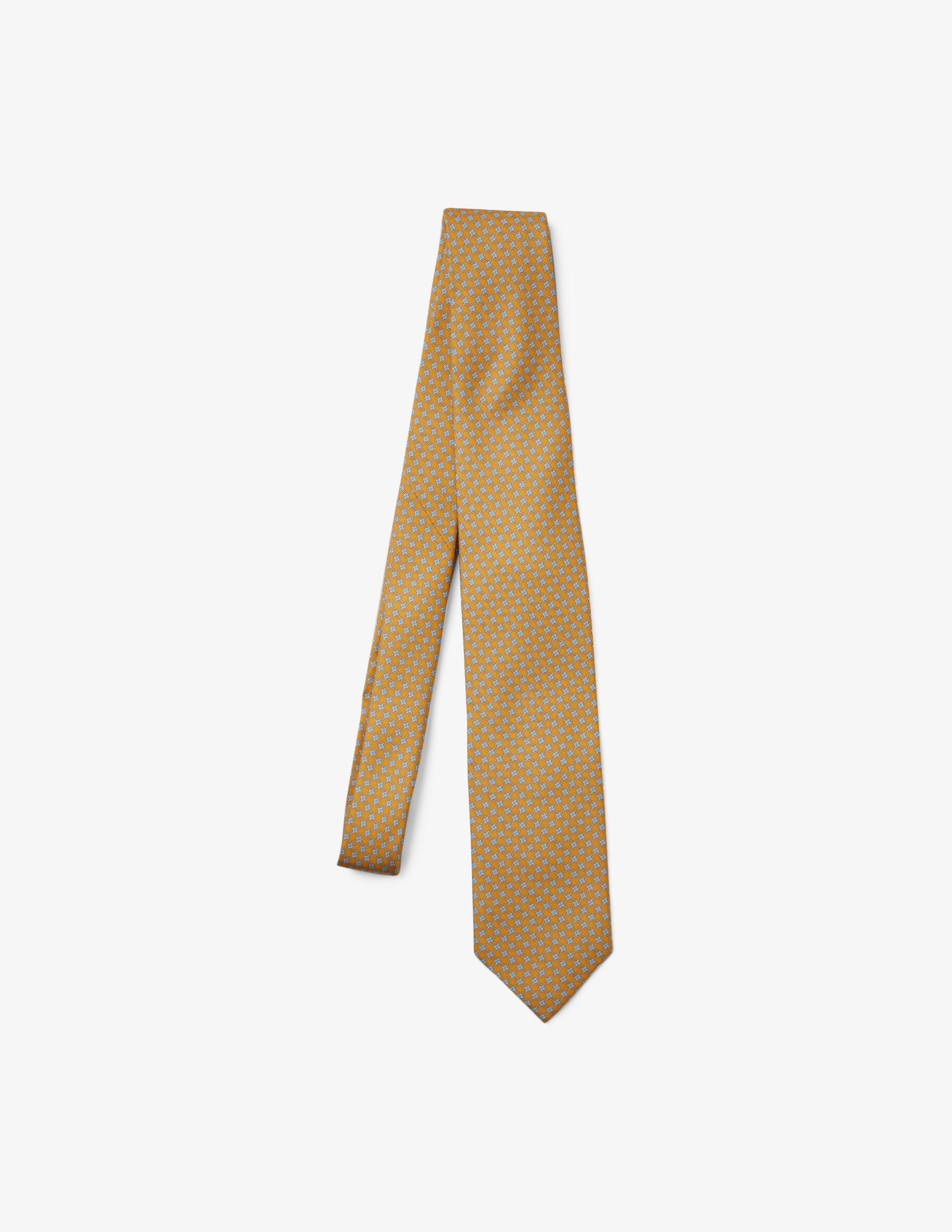 LORENZO CANA Cravatta Di Lusso Jacquard In Seta Italiana 100% – Fatta A Mano, Motivo Scozzese Blu (Modello 77156) - 3