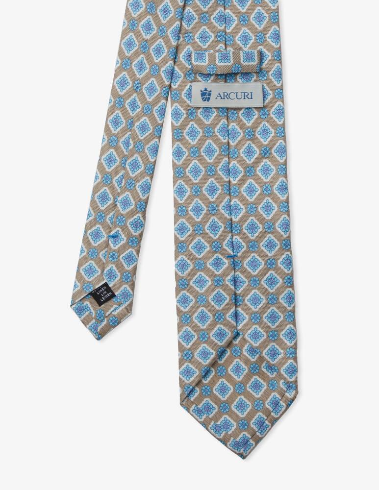 rinascente Arcuri Cravatta seta lino 3 pieghe fodera tessuto