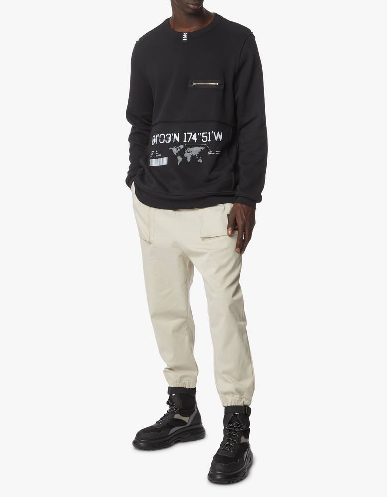 rinascente Inkover Felpa girocollo mappa geografica