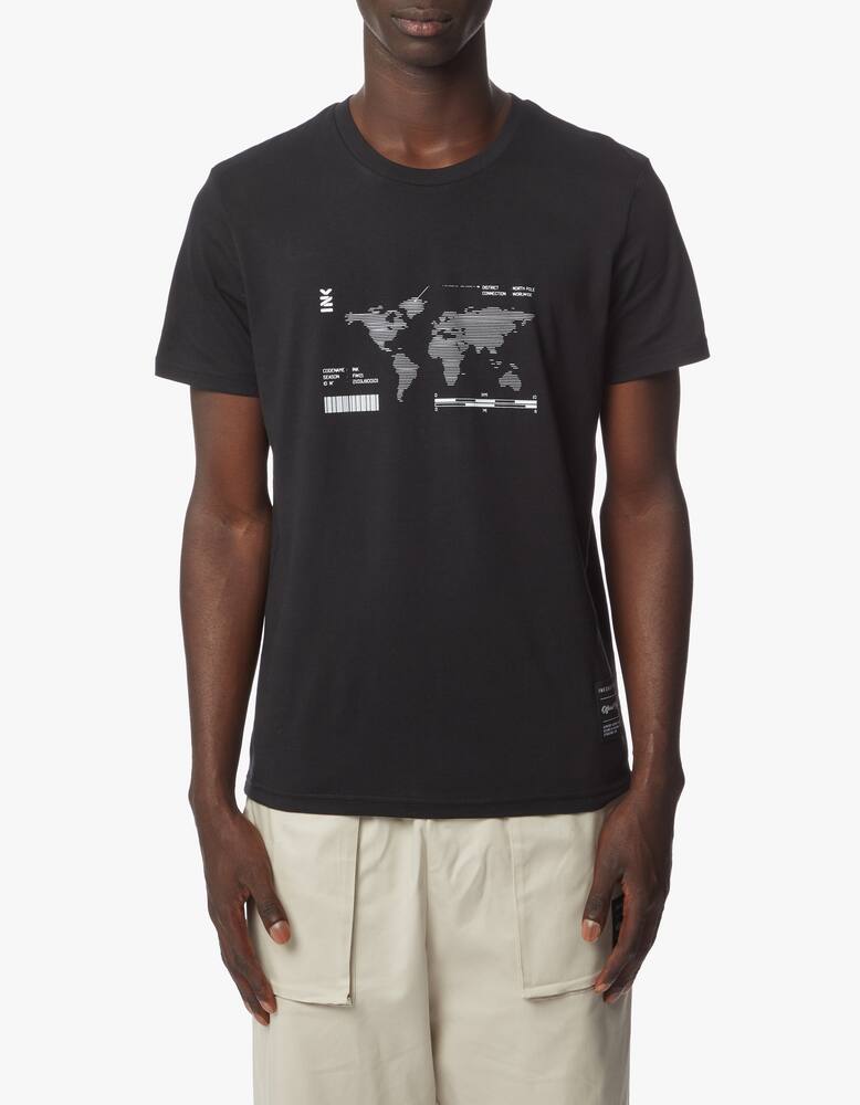 rinascente Inkover Maglietta girocollo mappa geografica