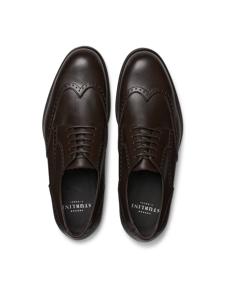 rinascente Sturlini Leather Lucky derby shoes dovetail rubber sole - brown