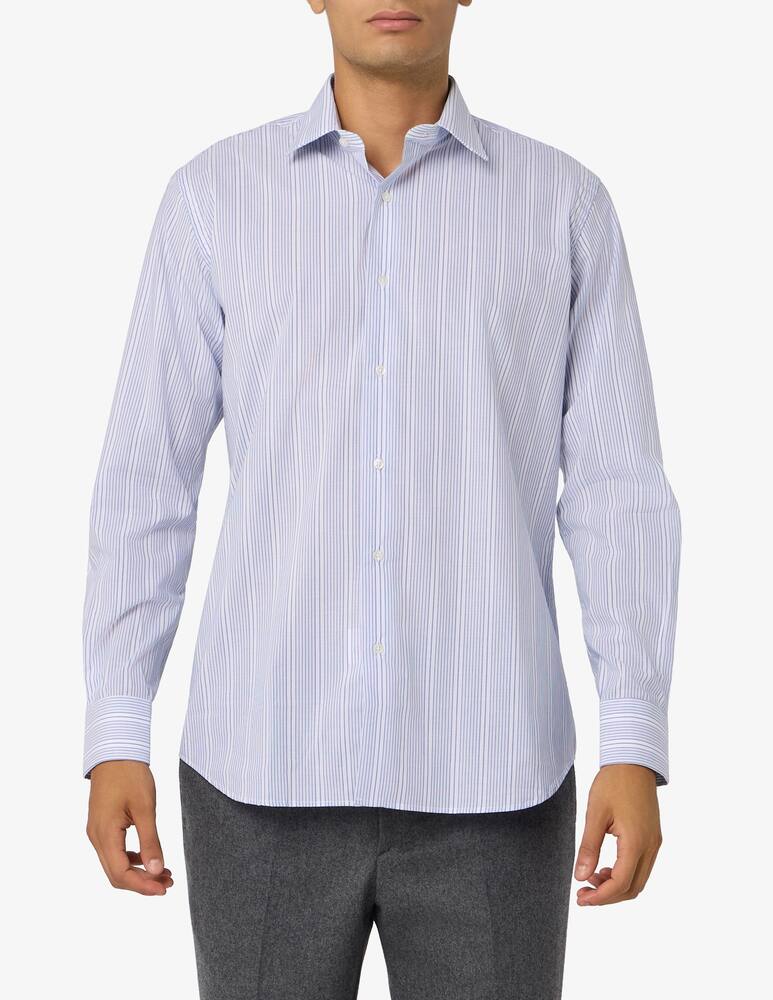 rinascente Sartoria Italiana Camicia a righe in popeline di cotone regular fit