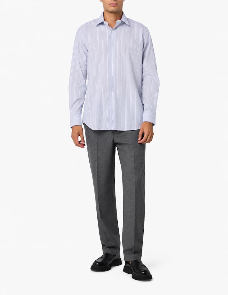 Sartoria Italiana Camicia a righe in popeline di cotone regular fit - immagine 2 Sartoria Italiana Camicia a righe in popeline di cotone regular fit - immagine 2